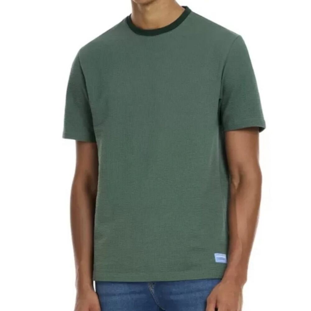 Scotch & Soda | Waffle Textured Contrast Trim Crewneck Tee Tshirt